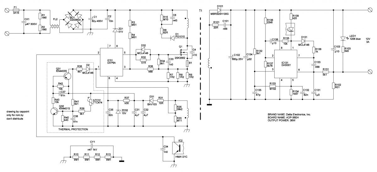Принципиальная электрическая схема блока питания 6ep1437 3baoo Блок питания к ноутбуку EXA0904YH (ремонт) Ремонт торговой электронной техники