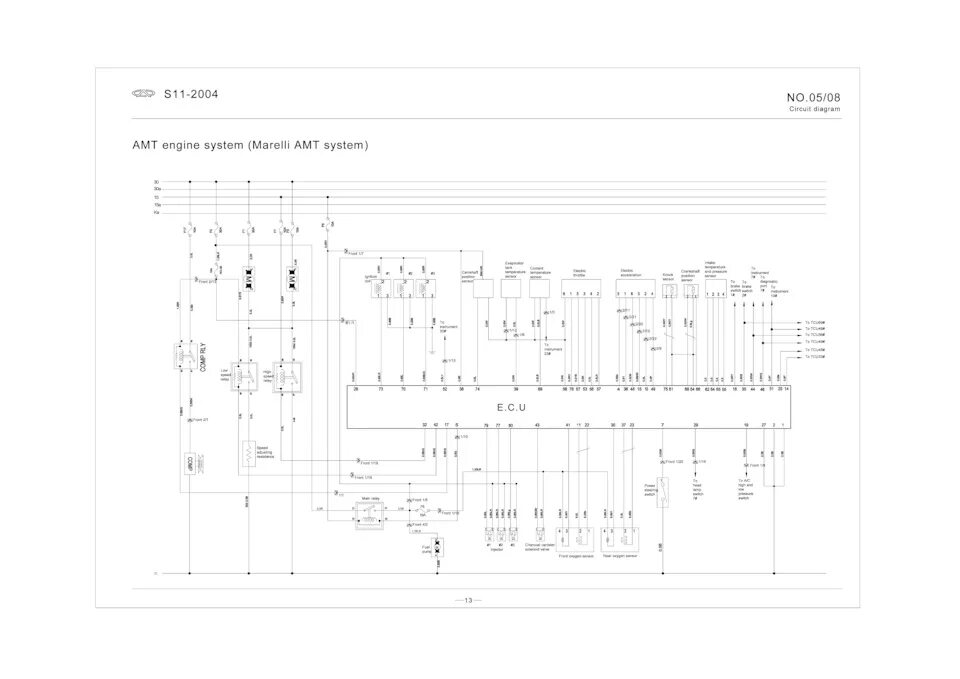 Принципиальная электрическая схема чери а13 Электросхемы - Chery QQ, 1,1 л, 2008 года электроника DRIVE2