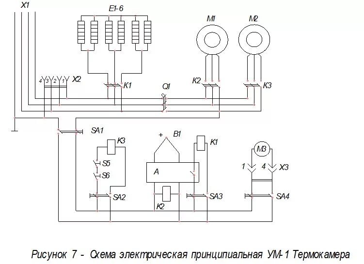 Принципиальная электрическая схема домашней овощесушилки river Ум 1 схема