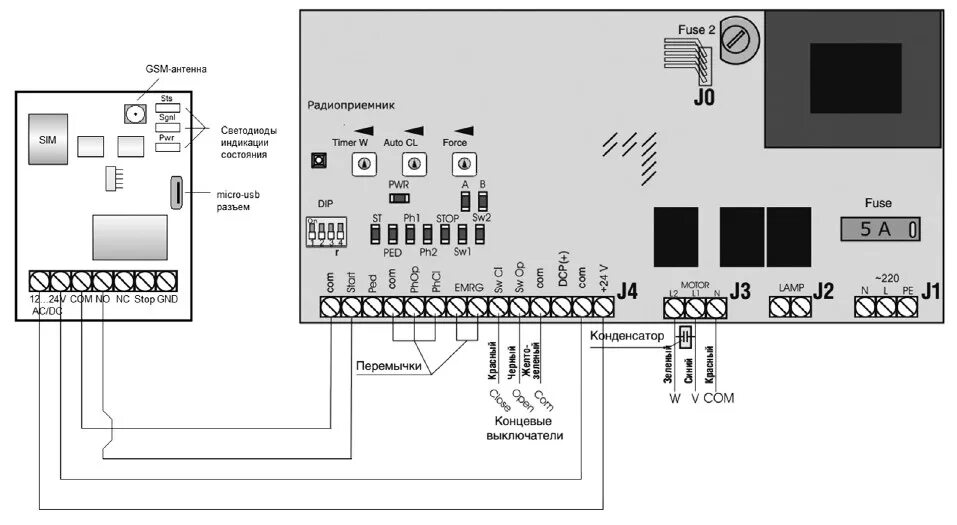 Принципиальная электрическая схема doorhan Блок управления GSM-4.0 от официального дилера ДорХан в Москве. Гарантия качеств