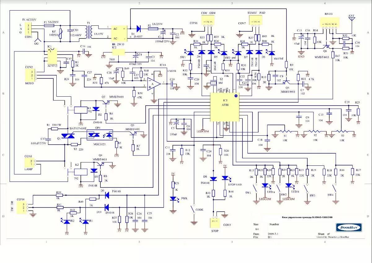 Принципиальная электрическая схема doorhan Очередной "жилец" - DRIVE2