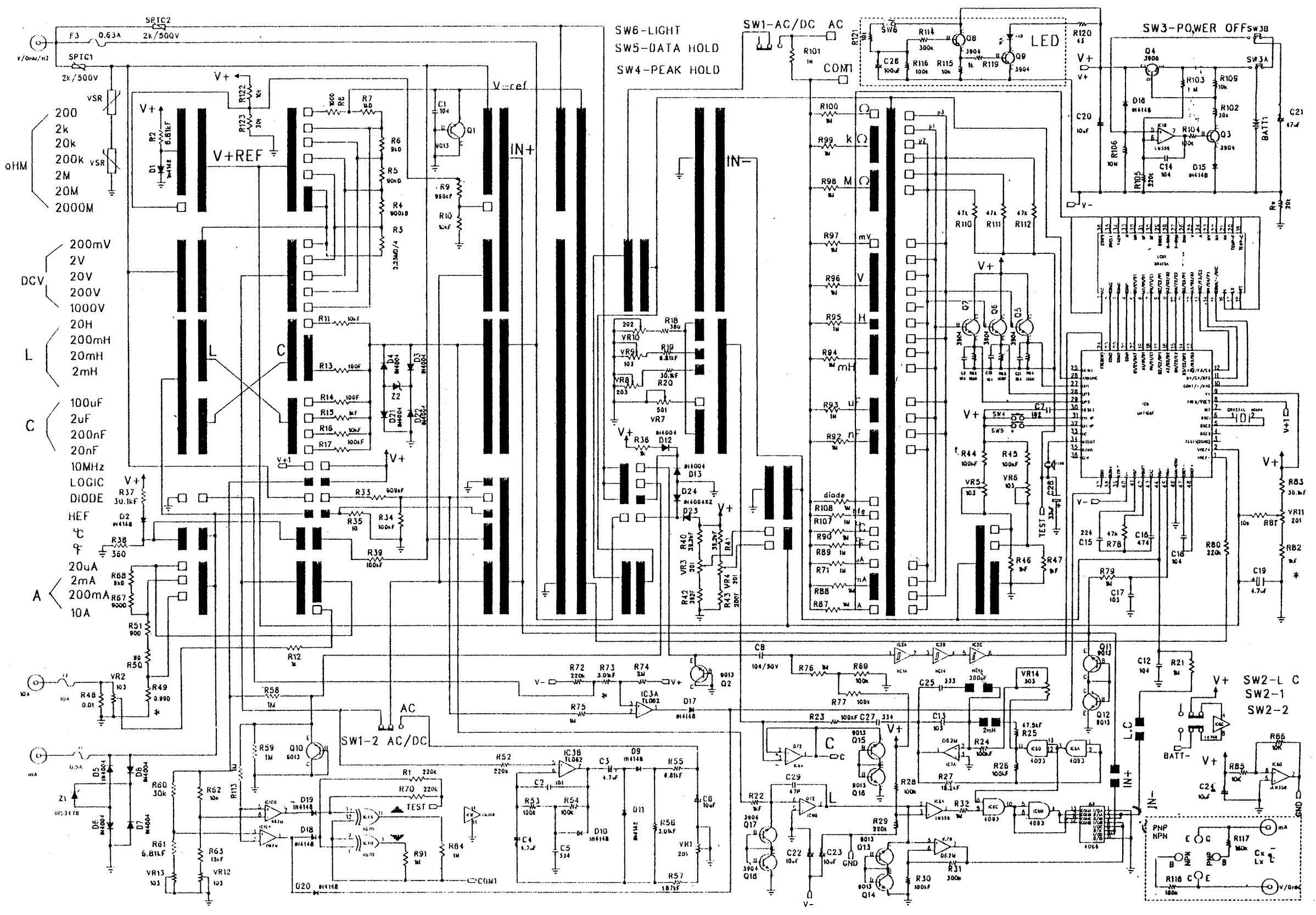 Принципиальная электрическая схема dt9205a Принципиальные схемы на сайте Микромир Электроникс.