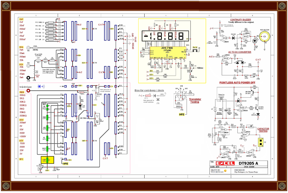 Принципиальная электрическая схема dt9205a Multimeter DT9205A problem Page 2 Electronics Forums Multimeter, Electronic circ