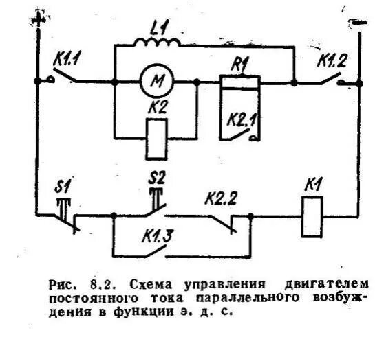 Принципиальная электрическая схема электропривода постоянного тока Релейно контактная схема дпт