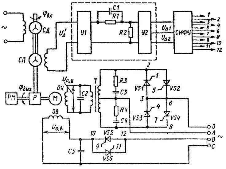 Принципиальная электрическая схема электропривода постоянного тока Следящий электропривод с ад