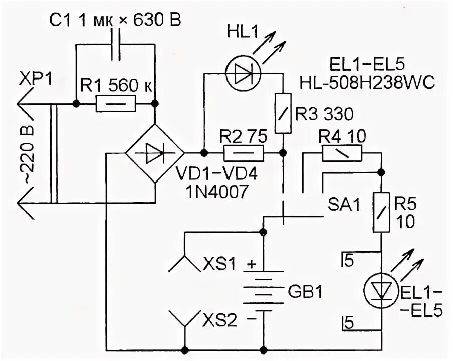 Принципиальная электрическая схема фонаря Доработка светодиодного фонаря - RadioRadar