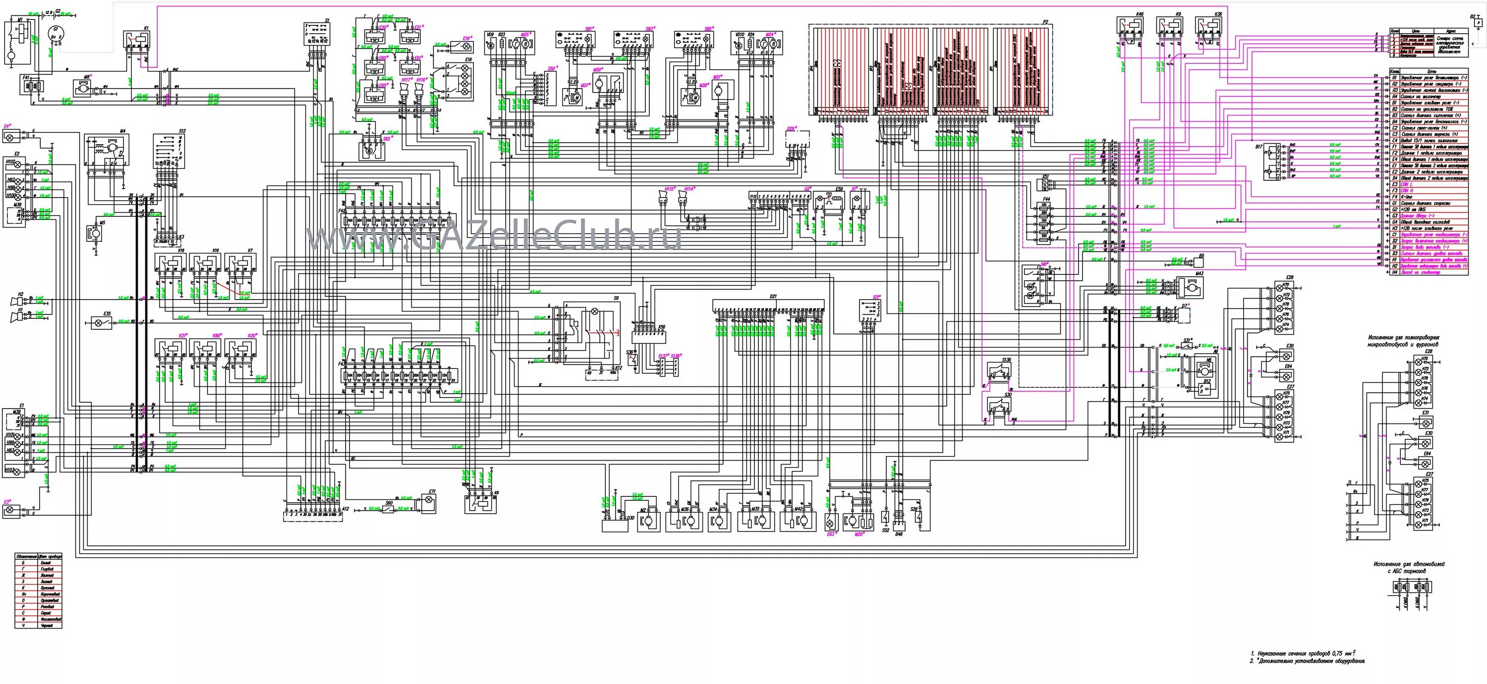 Принципиальная электрическая схема газель некст Схема электрическая автомобиля ГАЗель УМЗ с ГБО Евро-4 сжиженный газ: - Клуб Газ