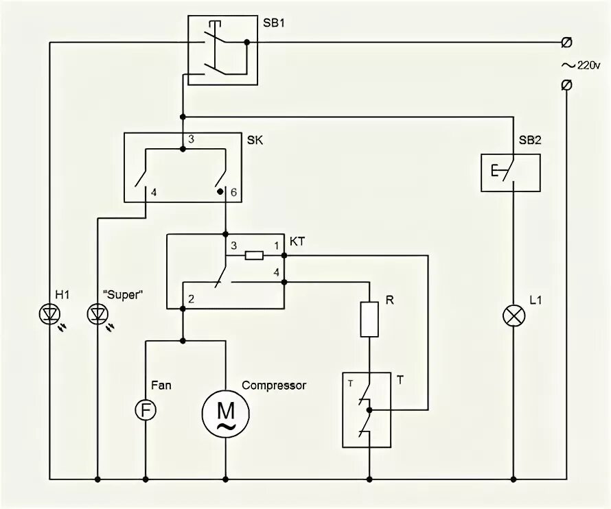 Принципиальная электрическая схема холодильника INDESIT BA35FNF KOMBI HŰTŐ! Elektrotanya