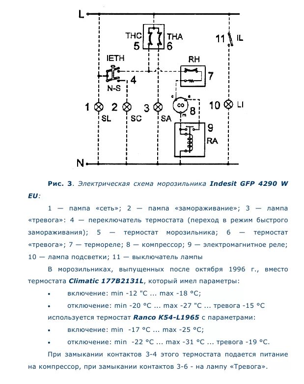 Принципиальная электрическая схема холодильника индезит Ремонт импортных холодильников и морозильников - Книги, учебники, руководства и 