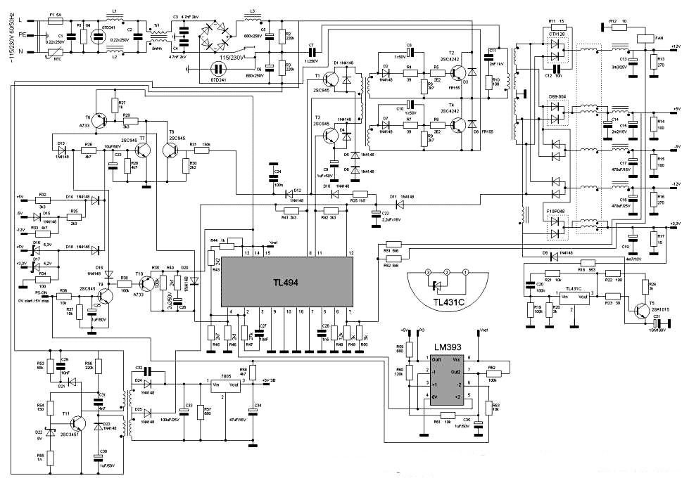 Принципиальная электрическая схема inv32s12m rev0 5 Схема atx 350 pnr нет дежурки ремонт своими руками в 2023 г Биполярный транзисто