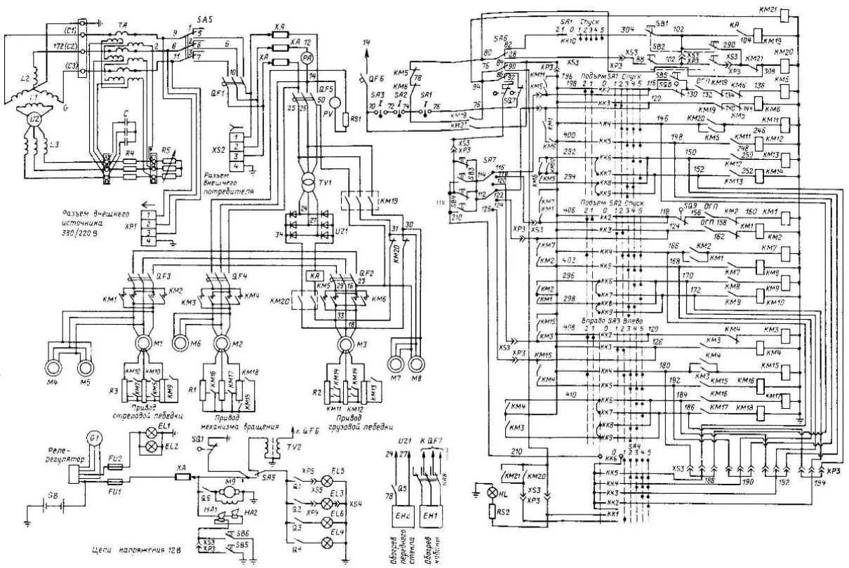 Принципиальная электрическая схема klmv 35 120roro электросхемы автокрана 8Т210 - 13 Ноября 2013 - Блог - дон юг авто сервис