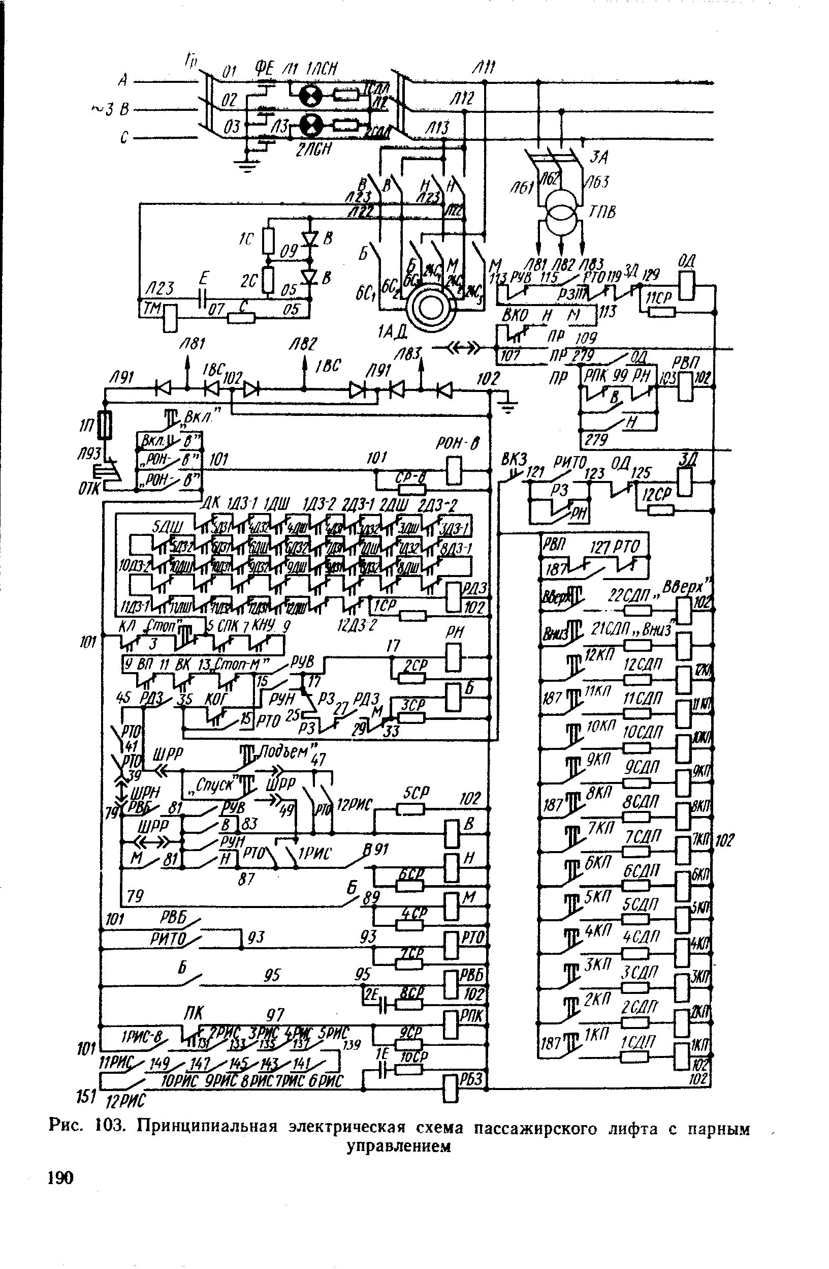 Принципиальная электрическая схема лифта Схемы лифтов с описанием