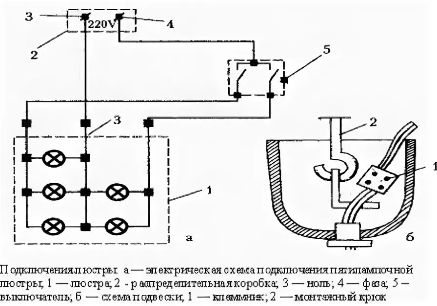 Принципиальная электрическая схема люстры Подключаем люстру сами