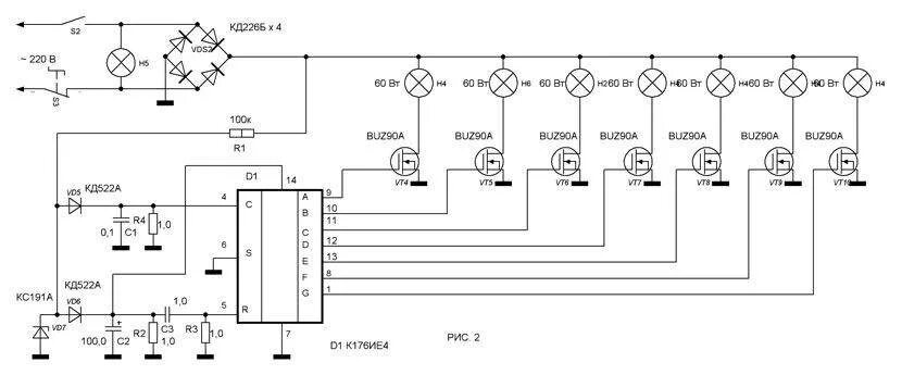 Принципиальная электрическая схема люстры Управление люстрой по двум проводам: схемы с использованием полупроводников и ре
