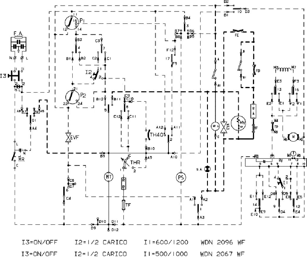 Принципиальная электрическая схема машины индезит INDESIT WDN-2067WF Service Manual download, schematics, eeprom, repair info for 