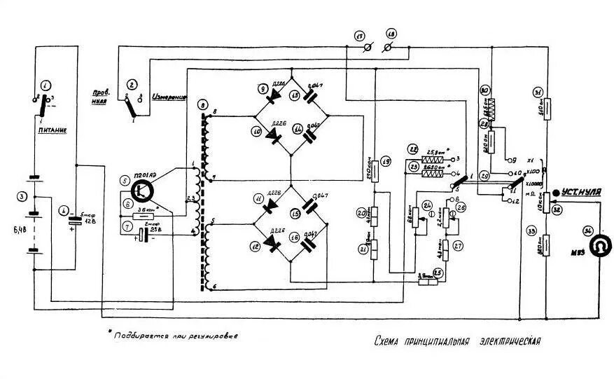 Принципиальная электрическая схема мегаомметра Е6-4А мегаомметр 9 шт недорого купить