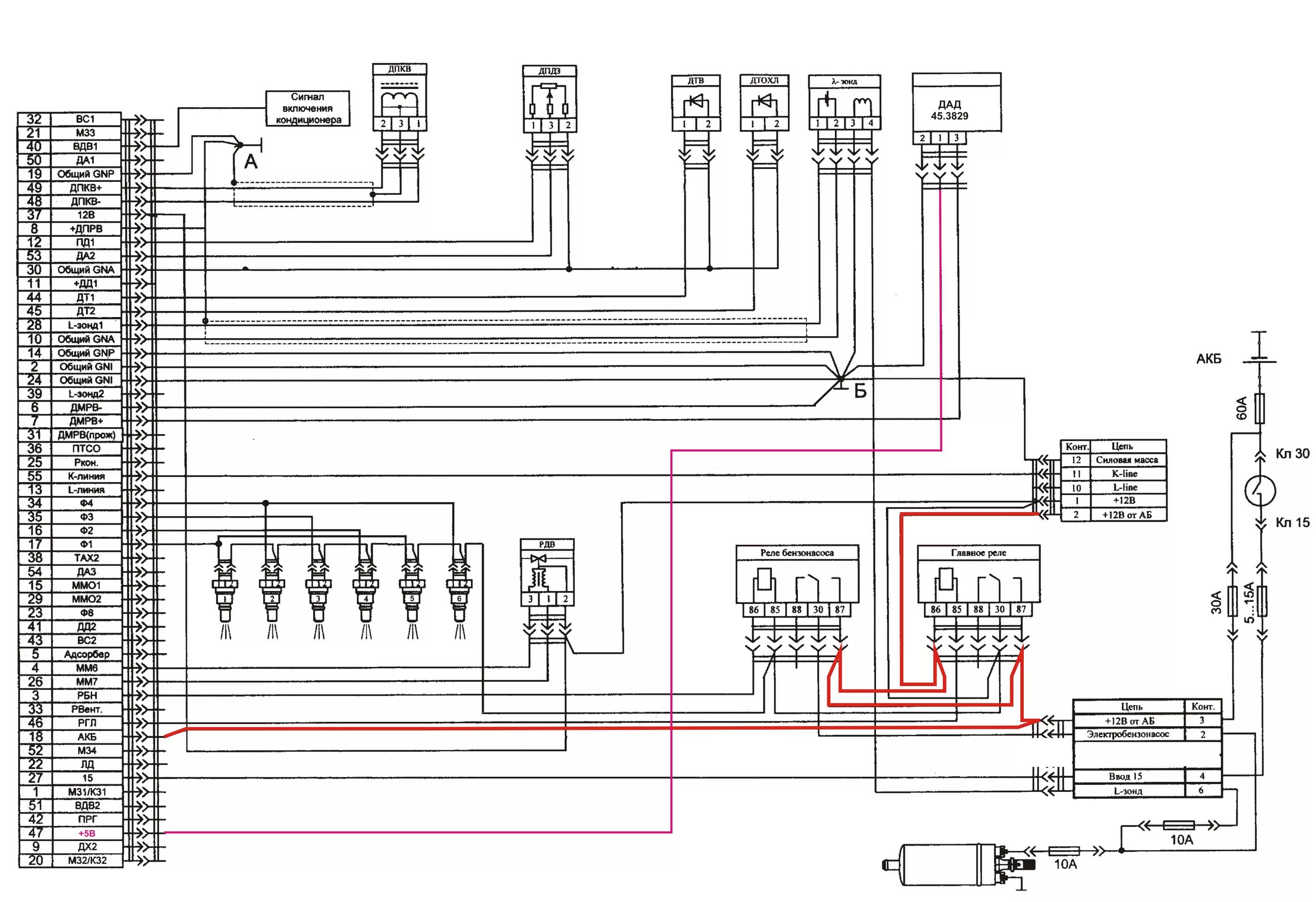 Принципиальная электрическая схема микас 7.1 инжектор газель Хочу поставить Микас с ДАД на 103 - Альтернативные системы впрыска вместо KE-Jet