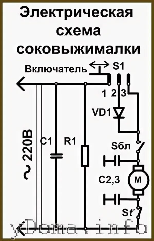 Принципиальная электрическая схема миксера Ремонт соковыжималки своими руками, типовые неисправности