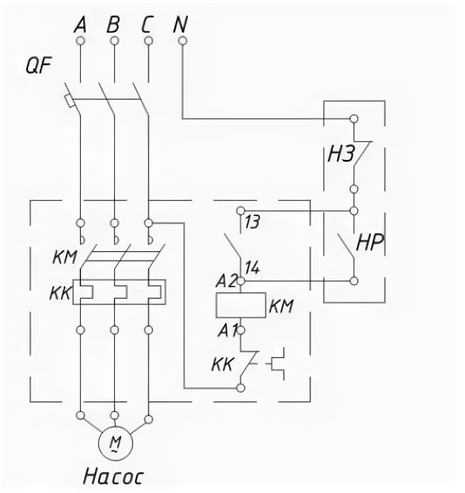 Принципиальная электрическая схема насоса ЭлектроРадиоАвтоматика. Щит управления насосами ЩУН