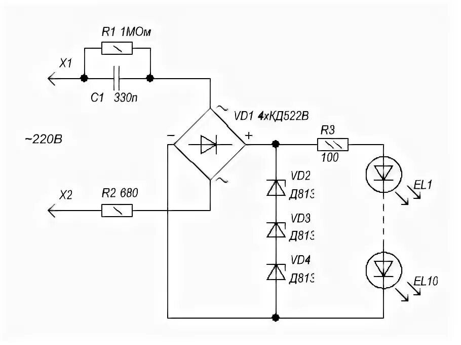 Принципиальная электрическая схема ночника cz 1чижик Схема светодиодного ночника - Самодельные ночники (мой ответ кЕтаю :-) ). - Свет