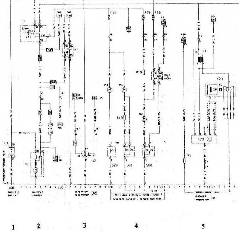 Принципиальная электрическая схема опель астра ф Опель Астра Ф 1991-1998, бензин: Электрические схемы: батарея, стартер, генерато
