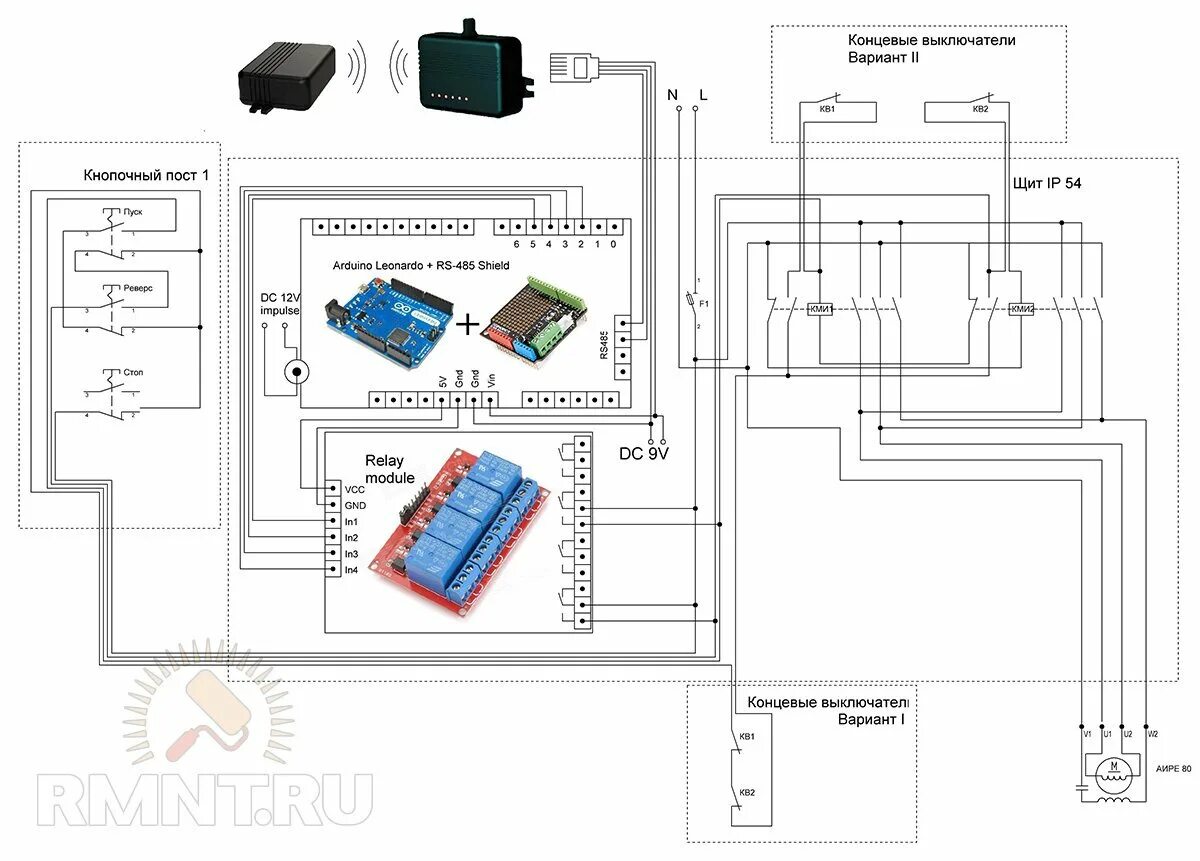 Принципиальная электрическая схема откатных ворот Автоматика для отканых ворот: дистанционное управление Строительный портал RMNT.