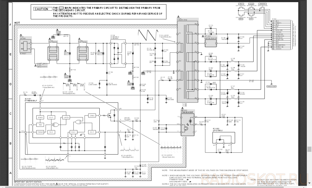 Принципиальная электрическая схема panasonic БП из panasonic nv-fj610 - Форум радиолюбителей