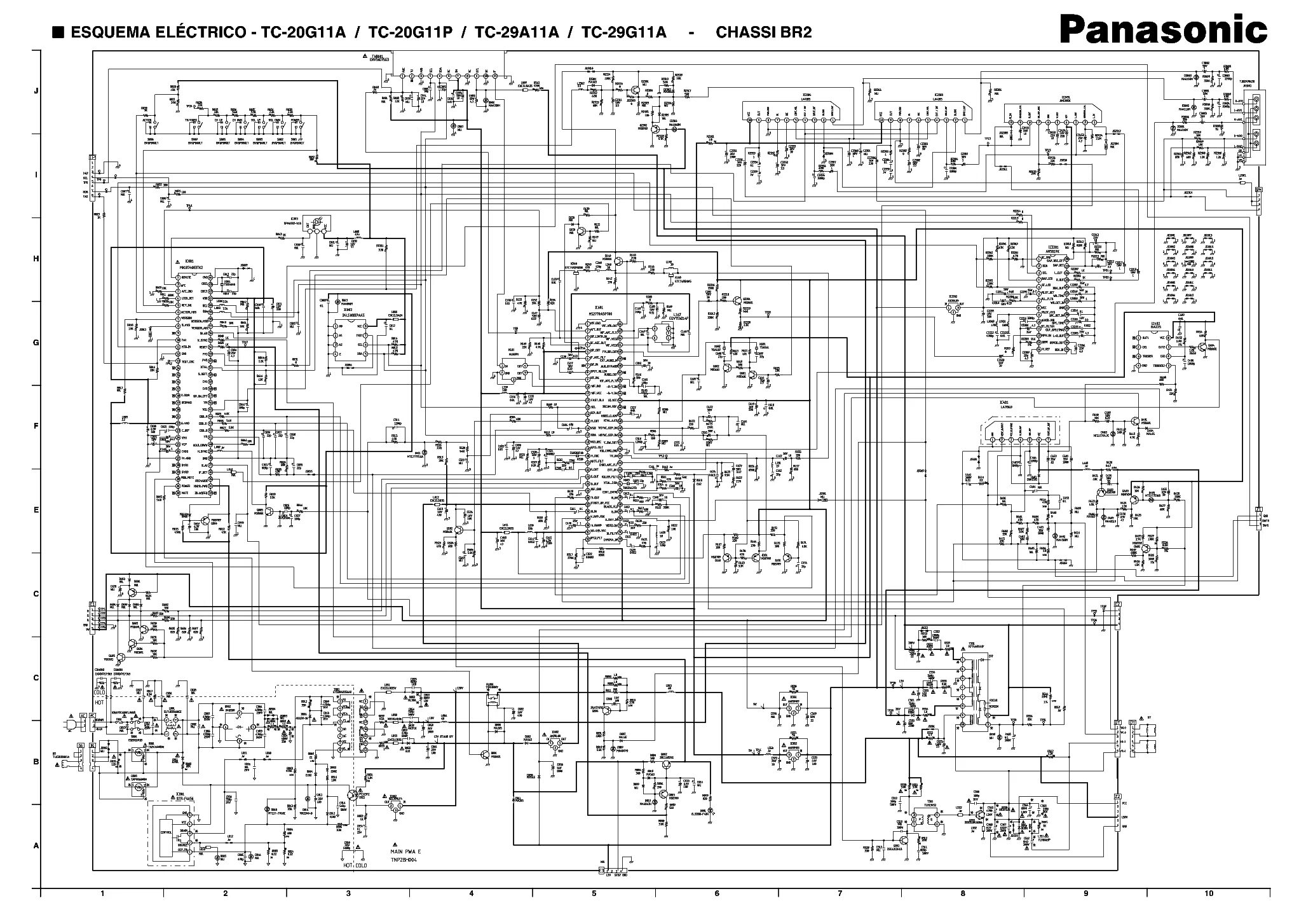 Принципиальная электрическая схема panasonic PANASONIC TX-32-37LX85F L P TX-R32-37LX85 CH GLP23 Service Manual download, sche