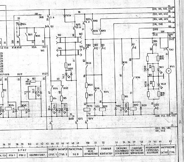 Принципиальная электрическая схема пассажирского вагона латво Вагоны К/К (47Кк) ранних лет постройки.