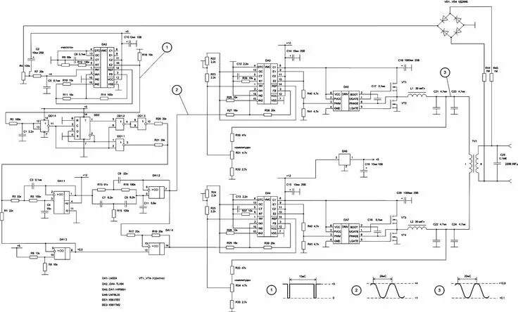 Принципиальная электрическая схема преобразователя Kỹ thuật điện, Điện