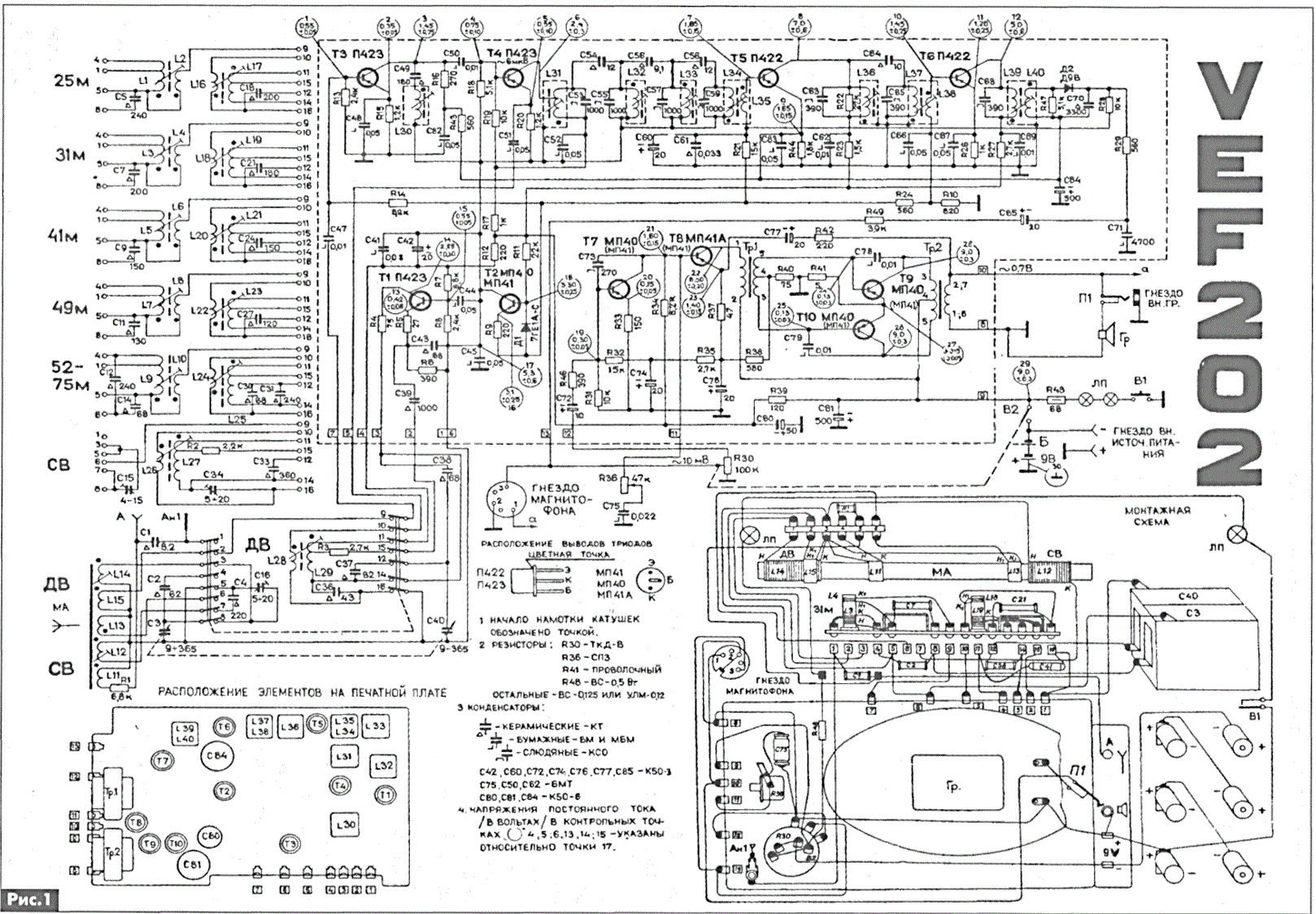 Принципиальная электрическая схема радиоприемник philips aw7792 14m Моя небольшая коллекция радиоаппаратуры в стиле "ретро". Радиоприемник "VEF - 20