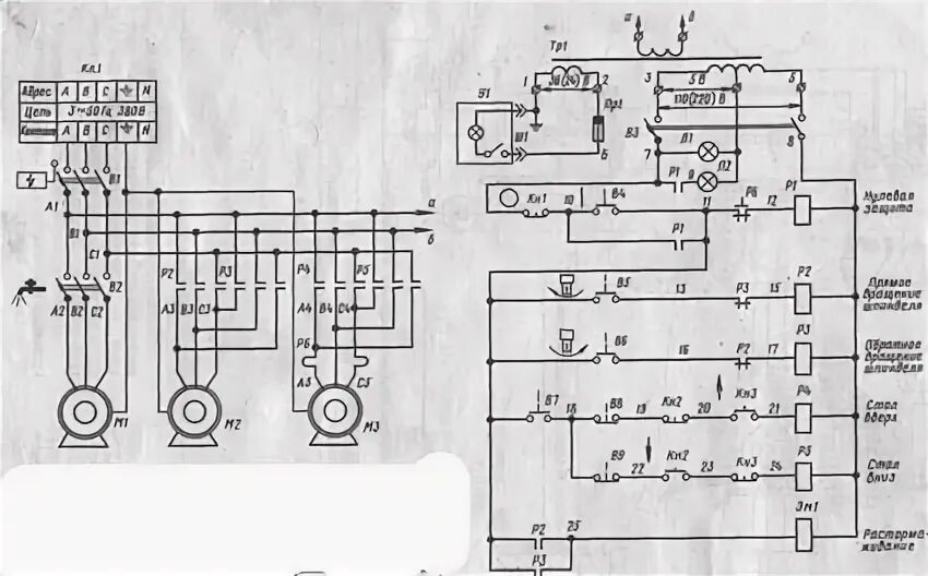 Принципиальная электрическая схема расточного станка Схема управления и ее элементы до модернизации - Студопедия.Нет