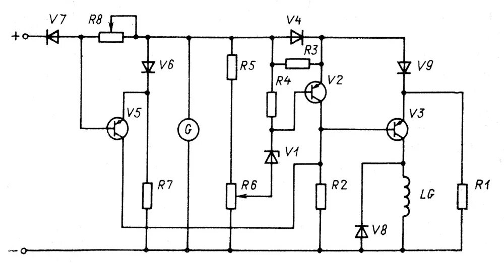 Принципиальная электрическая схема регулятора напряжения Регуляторы напряжения вибрационного типа и бесконтактные регуляторы БЛОГ ЭЛЕКТРО