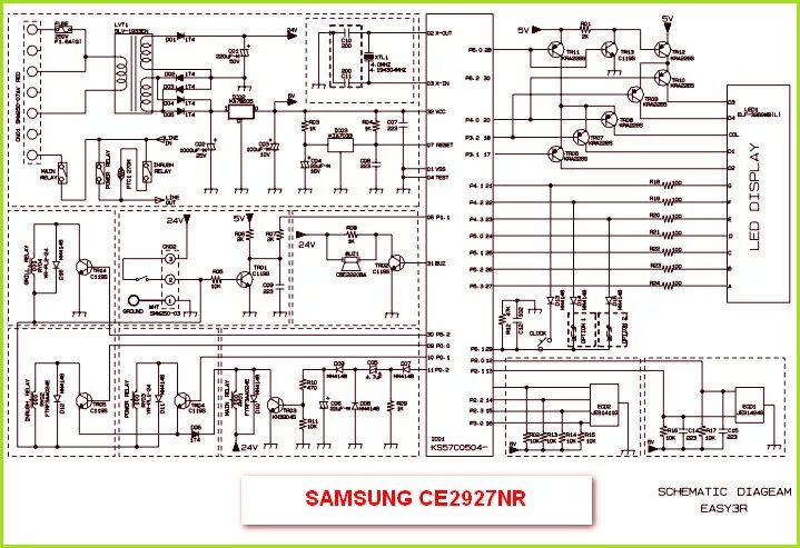 Принципиальная электрическая схема samsung yepp rm sf50 Радиосхемы. - SAMSUNG CE2927NR схема блока управления