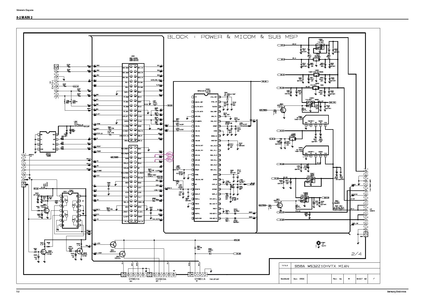 Принципиальная электрическая схема samsung yepp rm sf50 SAMSUNG WS32Z108RT CH S58A SCH Service Manual download, schematics, eeprom, repa