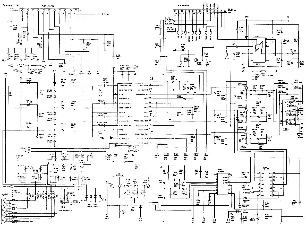 Принципиальная электрическая схема samsung yepp rm sf50 SAMSUNG 17GL SCH Service Manual download, schematics, eeprom, repair info for el