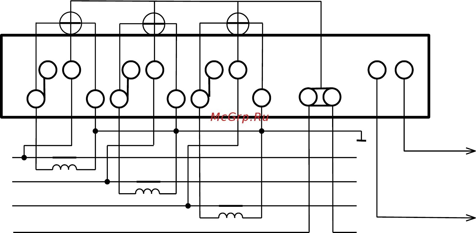 Принципиальная электрическая схема счетчика меркурий 231 ат Меркурий 231AT 47/52 Рисунок б схема подключения счётчика с помощью трёх трансфо
