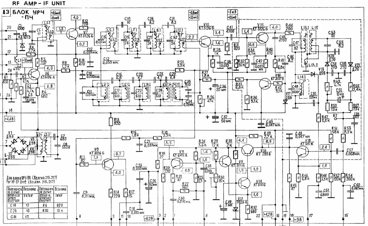Принципиальная электрическая схема селена 216 Ремонт приемников