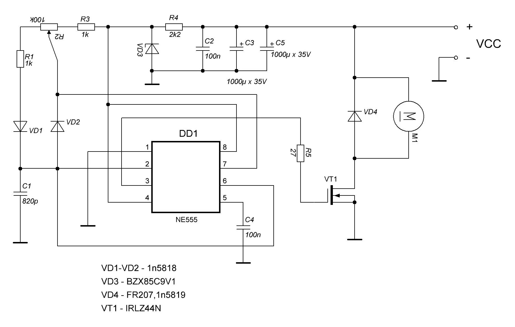 Принципиальная электрическая схема шуруповерта PWM controller for PCB drilling machine Hackaday.io