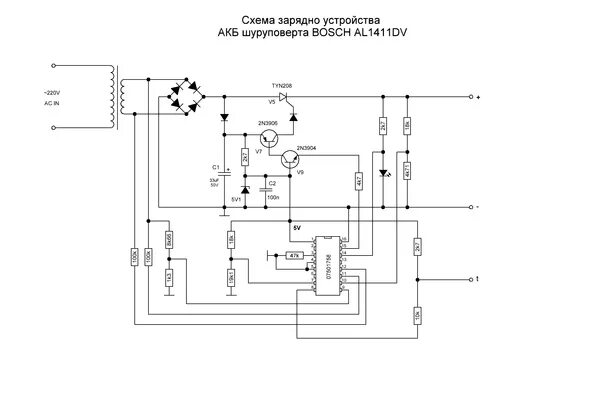 Принципиальная электрическая схема шуруповерта дш 600 эр Схема зарядного устройства АКБ шуруповерта.. Владимир Окоронко ВКонтакте