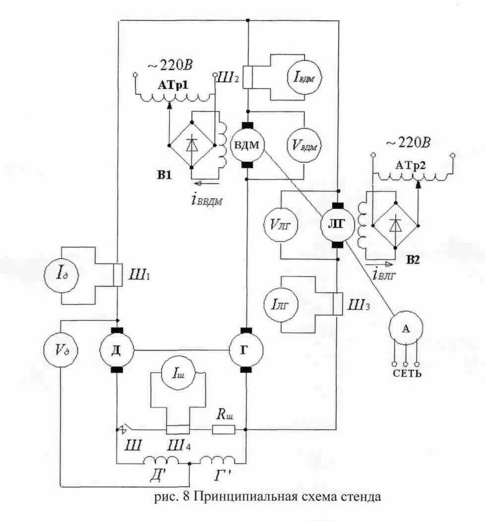 Принципиальная электрическая схема стенда Принципиальная схема стенда - Студопедия