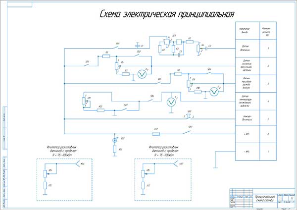Принципиальная электрическая схема стенда Дипломный проект реконструкции учебной лаборатории и разработка диагностического