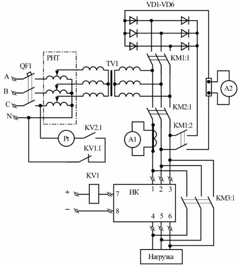 Принципиальная электрическая схема стенда Схема стенда для проведения испытаний электрических аппаратов защиты