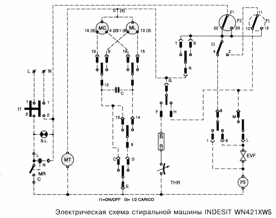 Принципиальная электрическая схема стиральной индезит Схемы стиральных машины "Indesit"