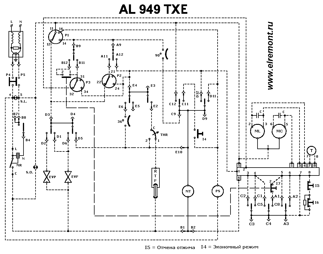 Принципиальная электрическая схема стиральной индезит Схемы стиральных машины "Ariston"