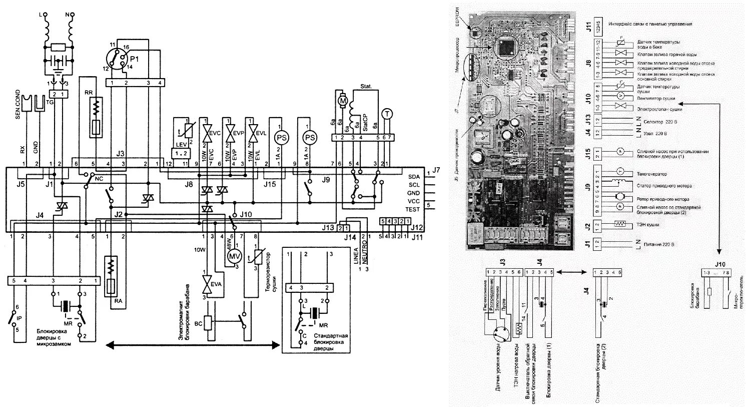 Принципиальная электрическая схема стиральной индезит Схемы стиральных машин Ariston Компания "Наш мастер"