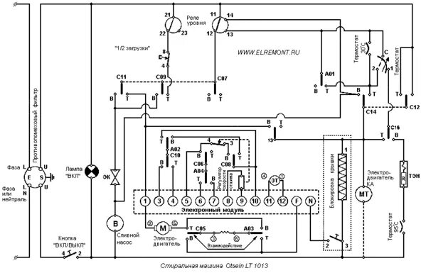 Принципиальная электрическая схема стиральной машины Ответы Mail.ru: Нужна электрическая схема для стиральной машины Otsein LT 813-10