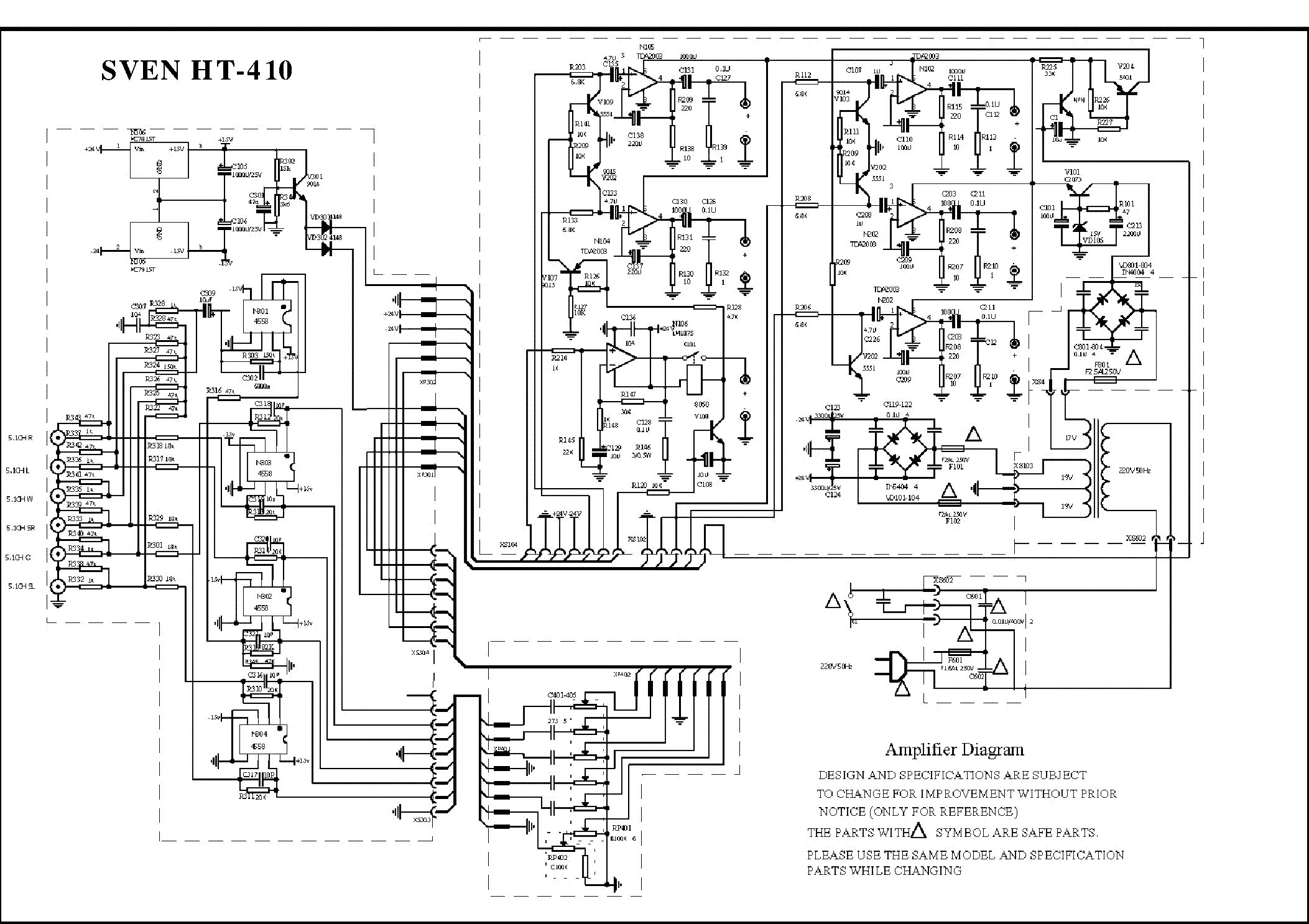 Принципиальная электрическая схема sven sps 910 характеристики SVEN HT-475 SCH Service Manual download, schematics, eeprom, repair info for ele