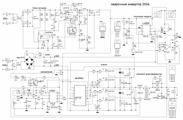 Принципиальная электрическая схема telwin digital spotter 9000 Сварочный инвертор своими руками. От теории к практике. ЧАСТЬ 1 Инверторы, Радио