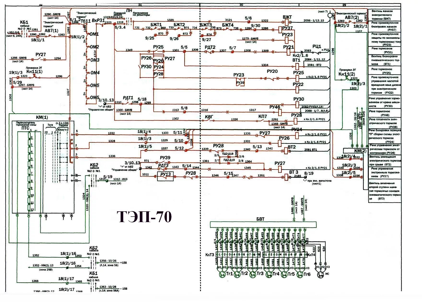Принципиальная электрическая схема тепловоза Электрическая схема тепловоза чмэ3